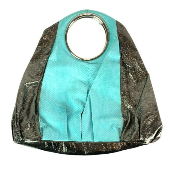 🟣🟣🟣 JANE AUGUST Women's Genuine Python Leather Hobo Handbag - Picture 1 of 9